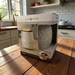 White Flip Dish Wax Warmer